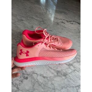 Under Armour Charged Breathe Running Shoes Coral Pink Women's Size 8